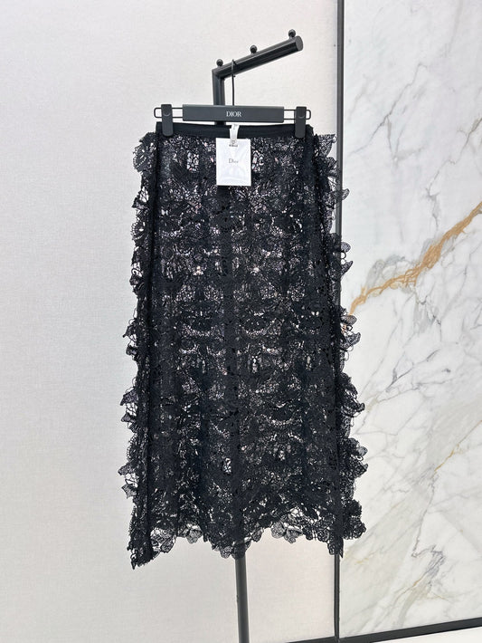 D*r 25ss Butterfly lace midi skirt