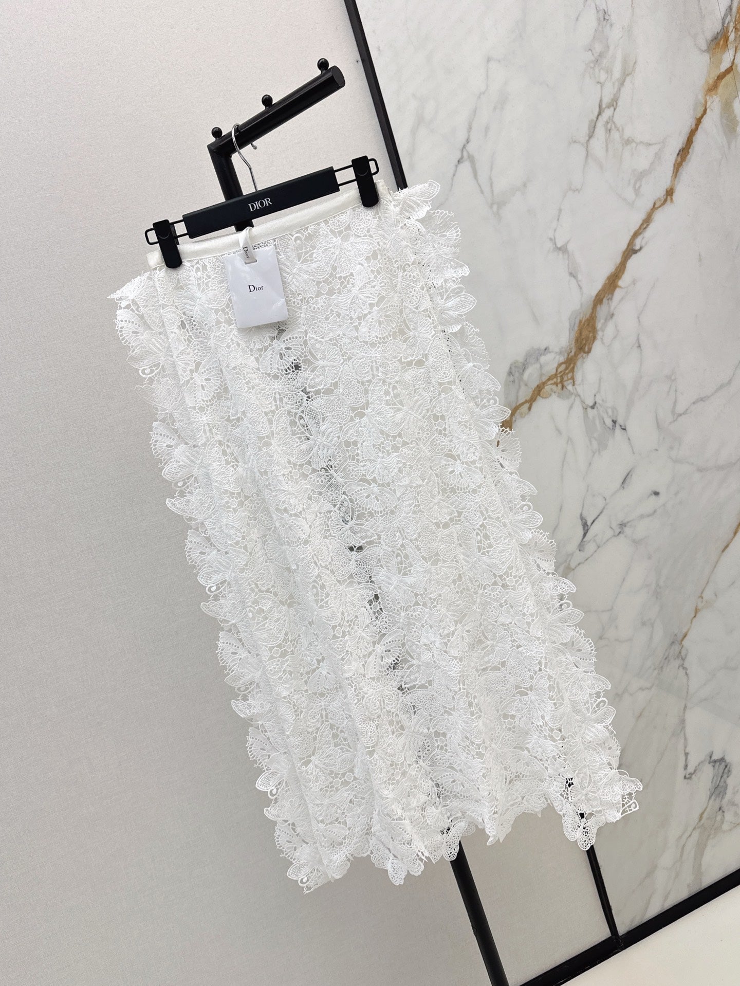 D*r 25ss Butterfly lace midi skirt