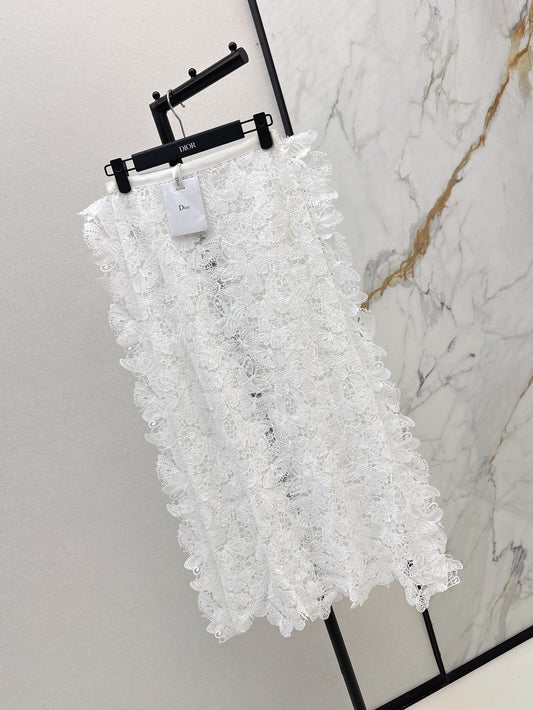 D*r 25ss Butterfly lace midi skirt