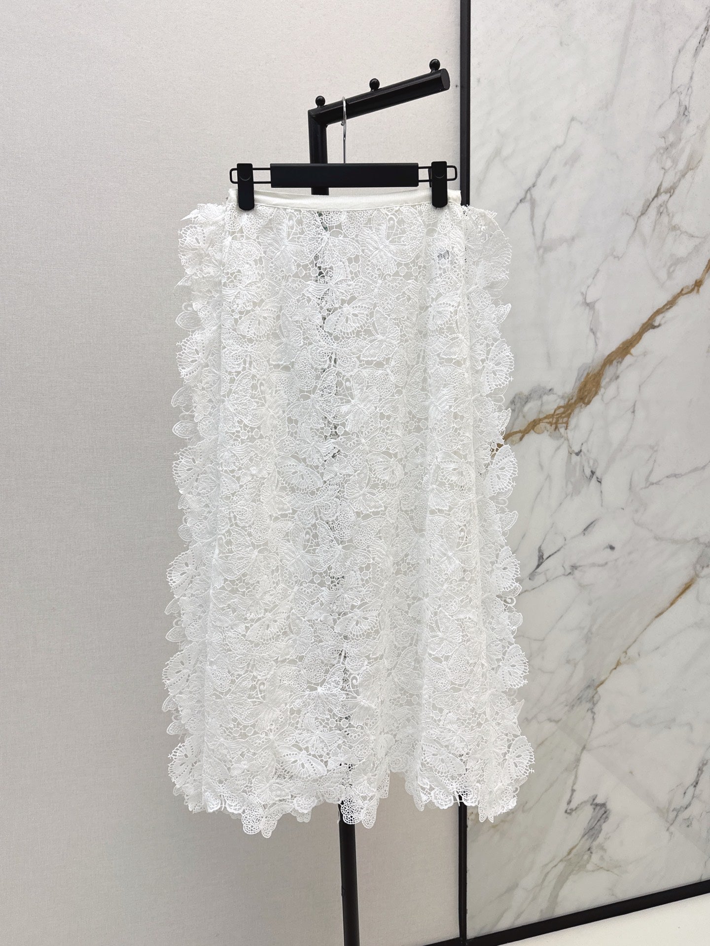 D*r 25ss Butterfly lace midi skirt