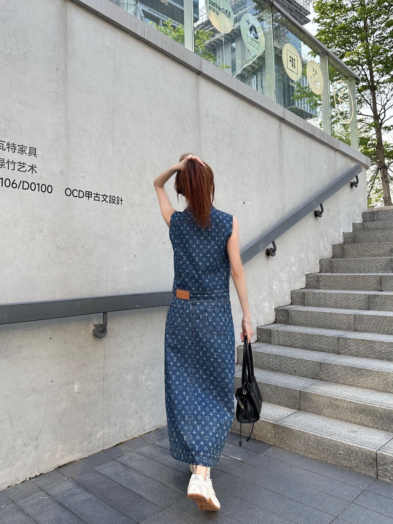 Loui* 25ss monogram denim suit