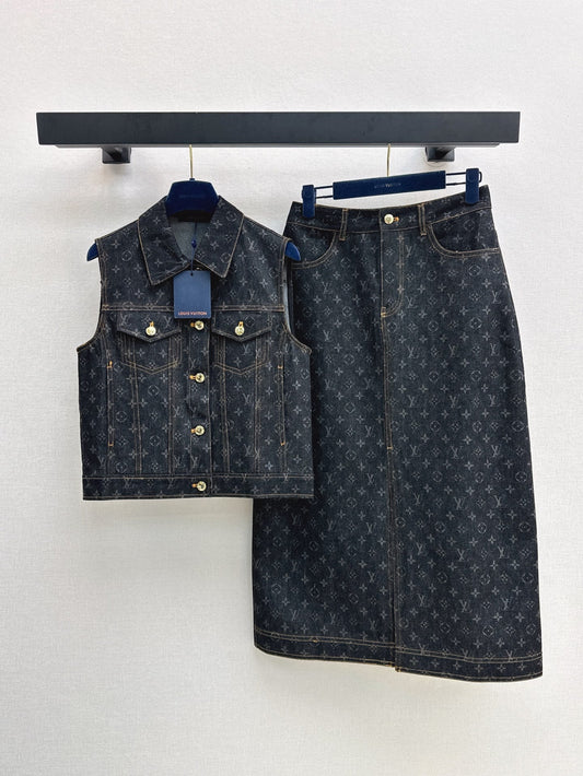 Loui* 25ss monogram denim suit