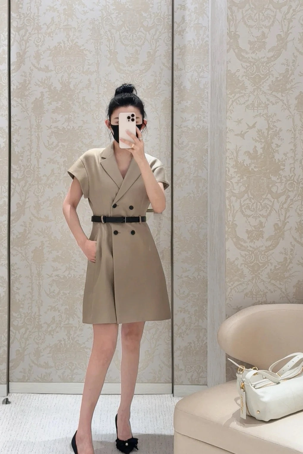 D*r 25ss Short Belted Dress