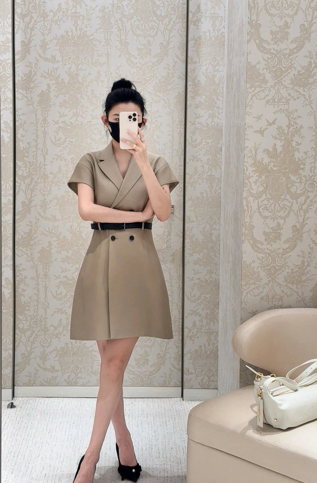 D*r 25ss Short Belted Dress