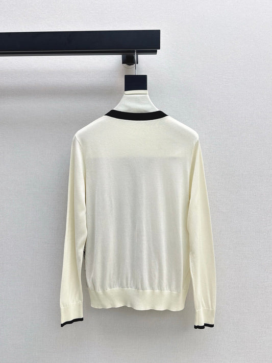 Herm* 25ss long-sleeve twillaine sweater