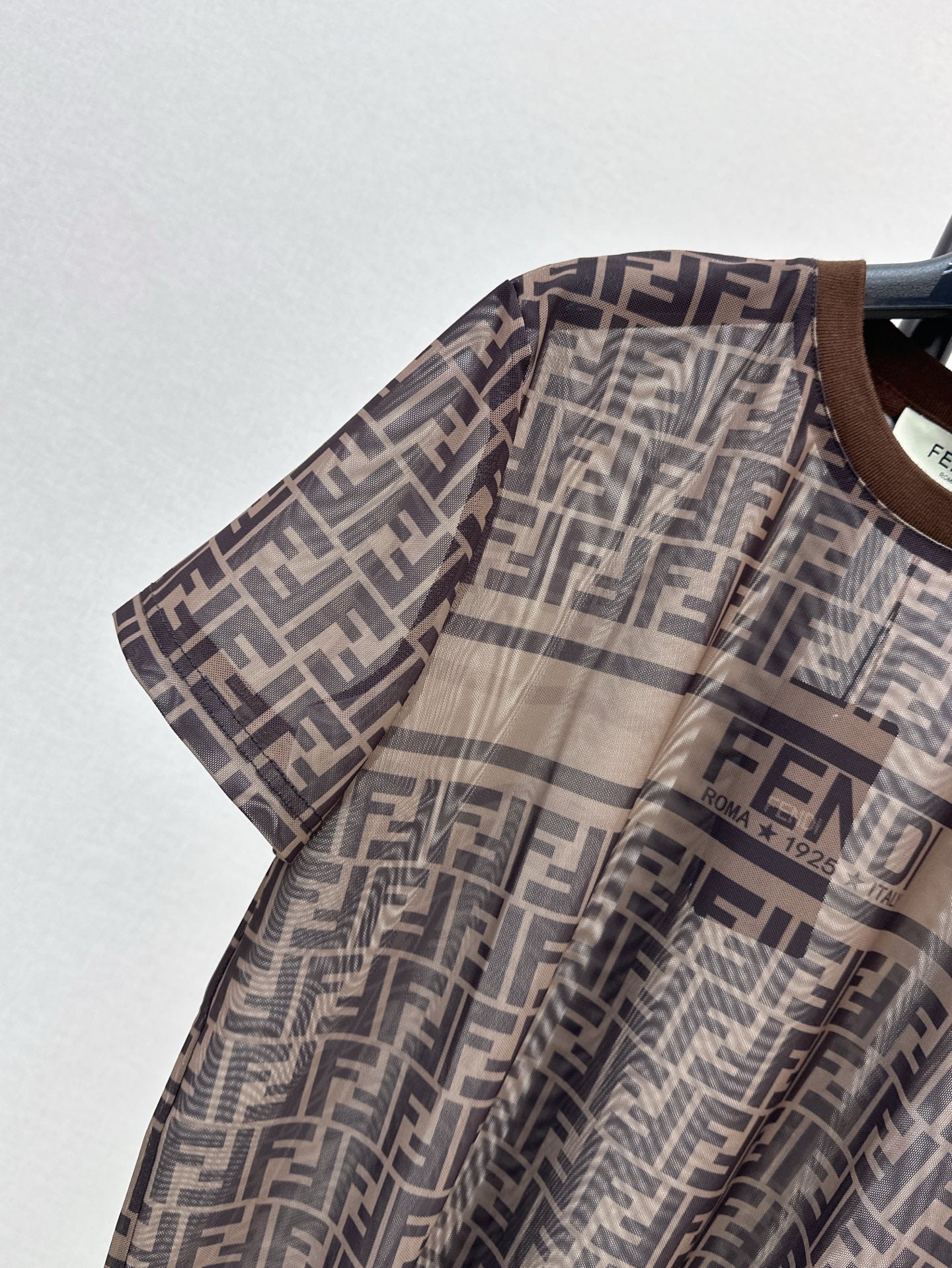 Fd* 25ss FF jacquard see-through T-shirt