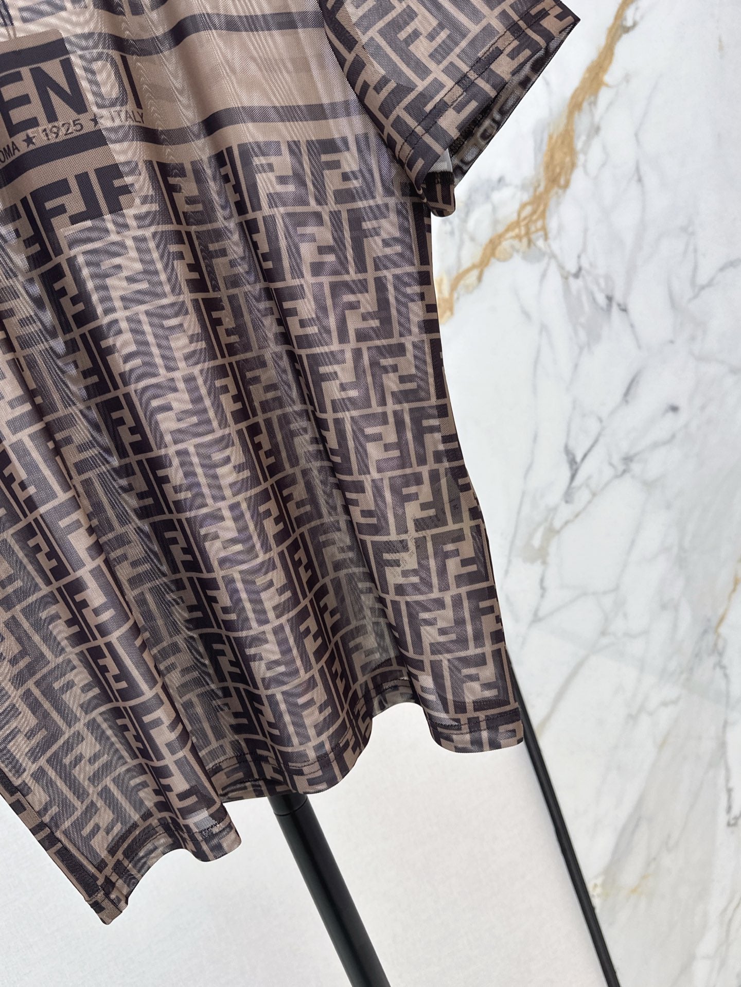 Fd* 25ss FF jacquard see-through T-shirt