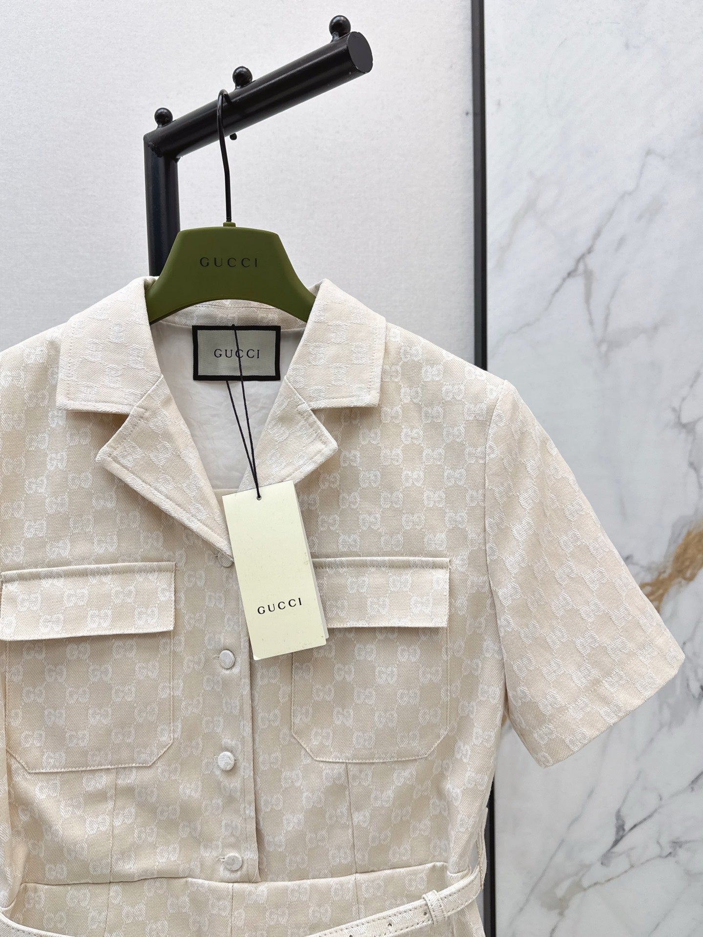 Gu* 25ss GG jacquard jumpsuit