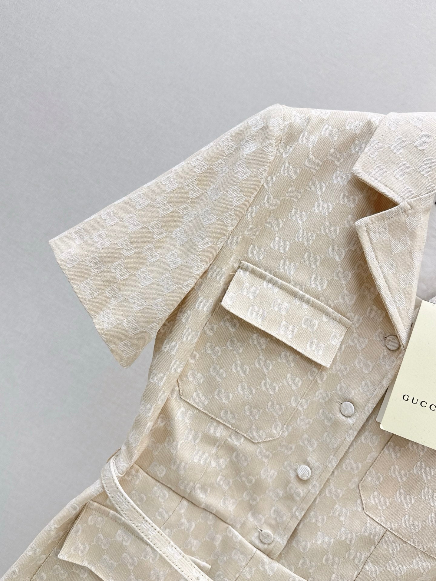 Gu* 25ss GG jacquard jumpsuit