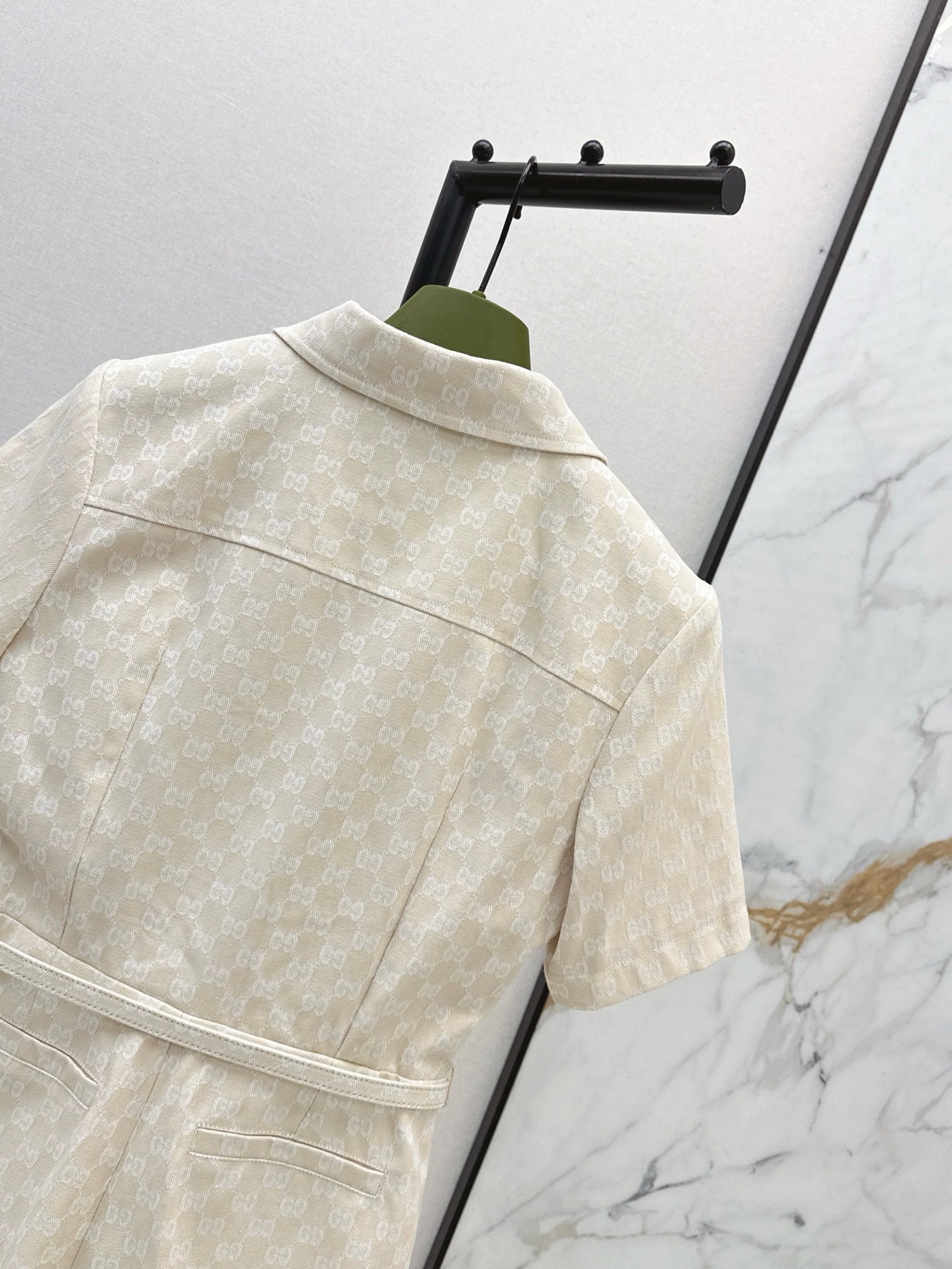 Gu* 25ss GG jacquard jumpsuit