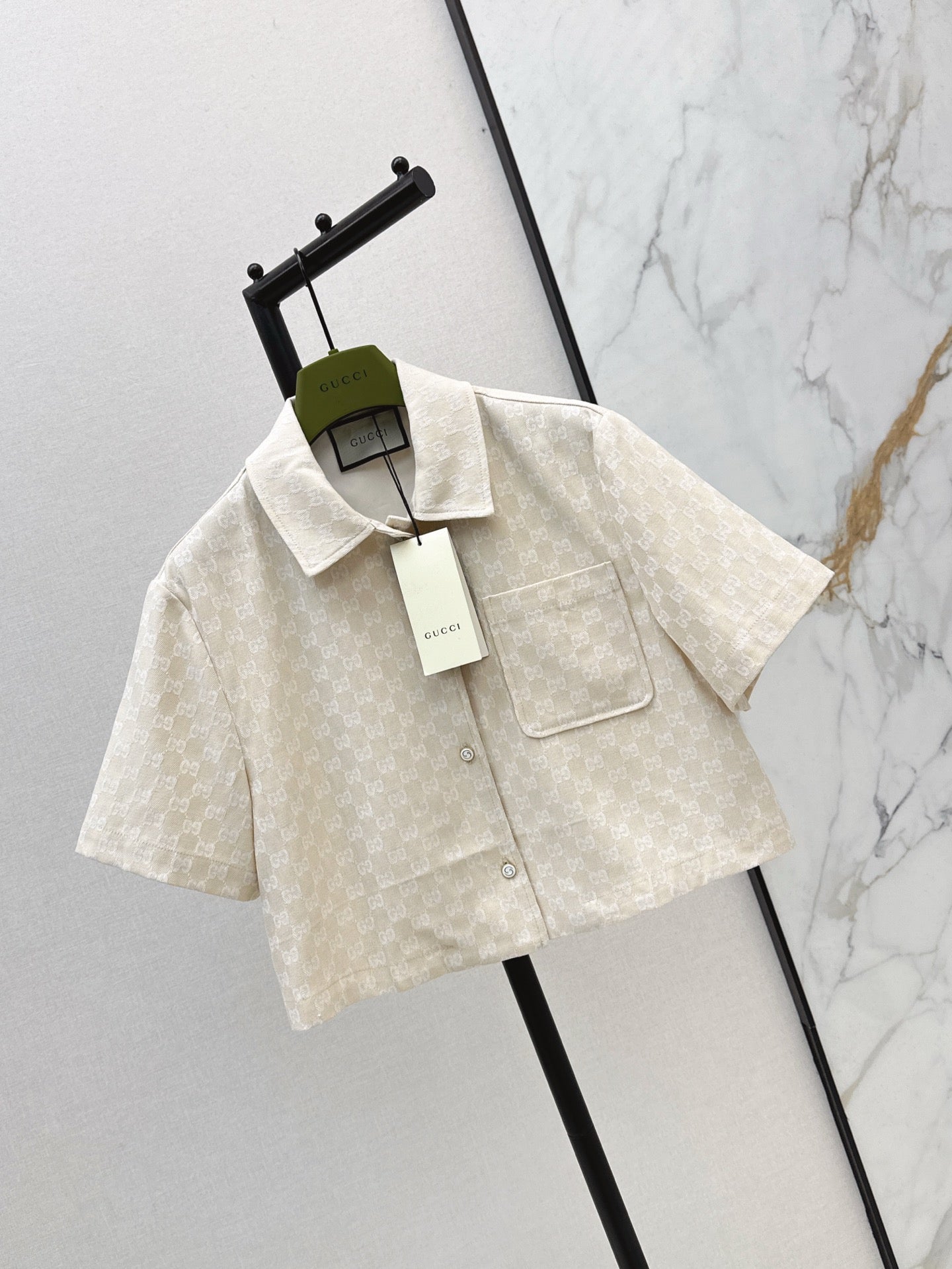 Gu*25ss GG jacquard cropped jacket