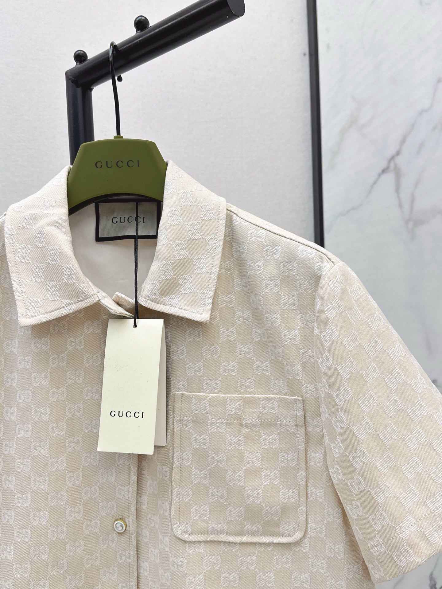 Gu*25ss GG jacquard cropped jacket