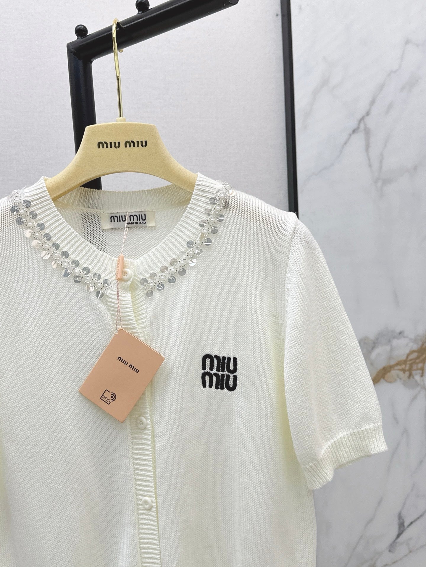 M*u 25ss cotton Knitted cardigan