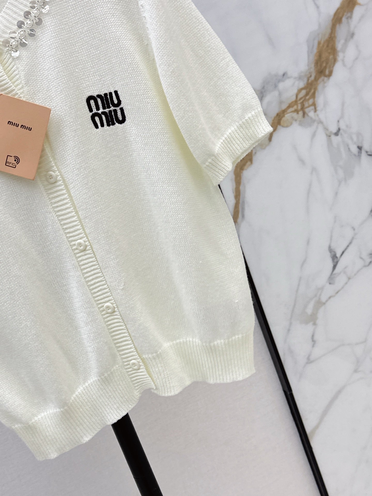 M*u 25ss cotton Knitted cardigan