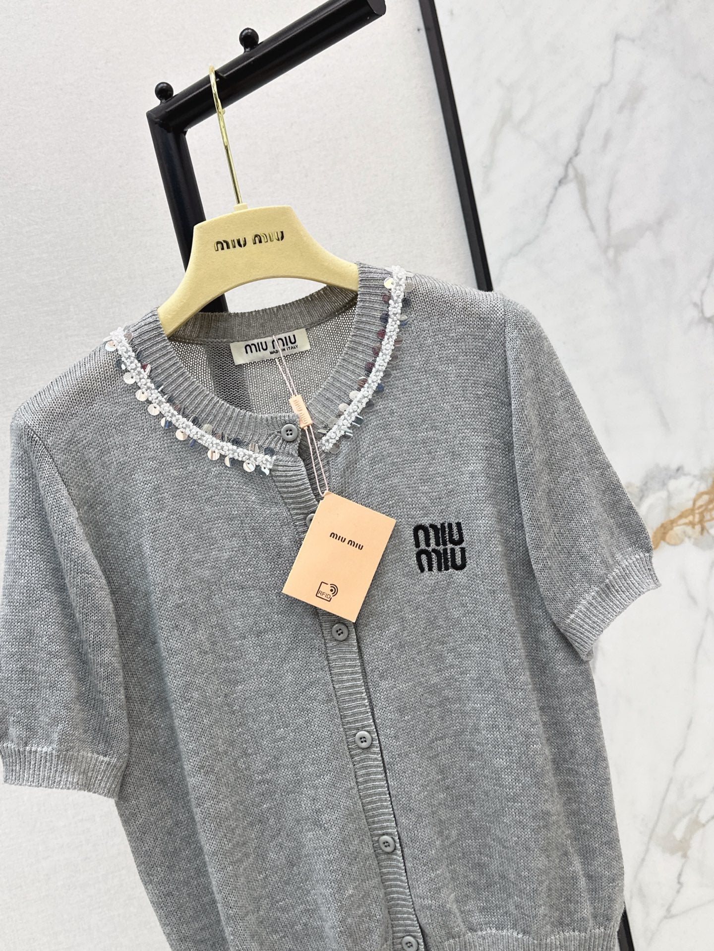 M*u 25ss cotton Knitted cardigan