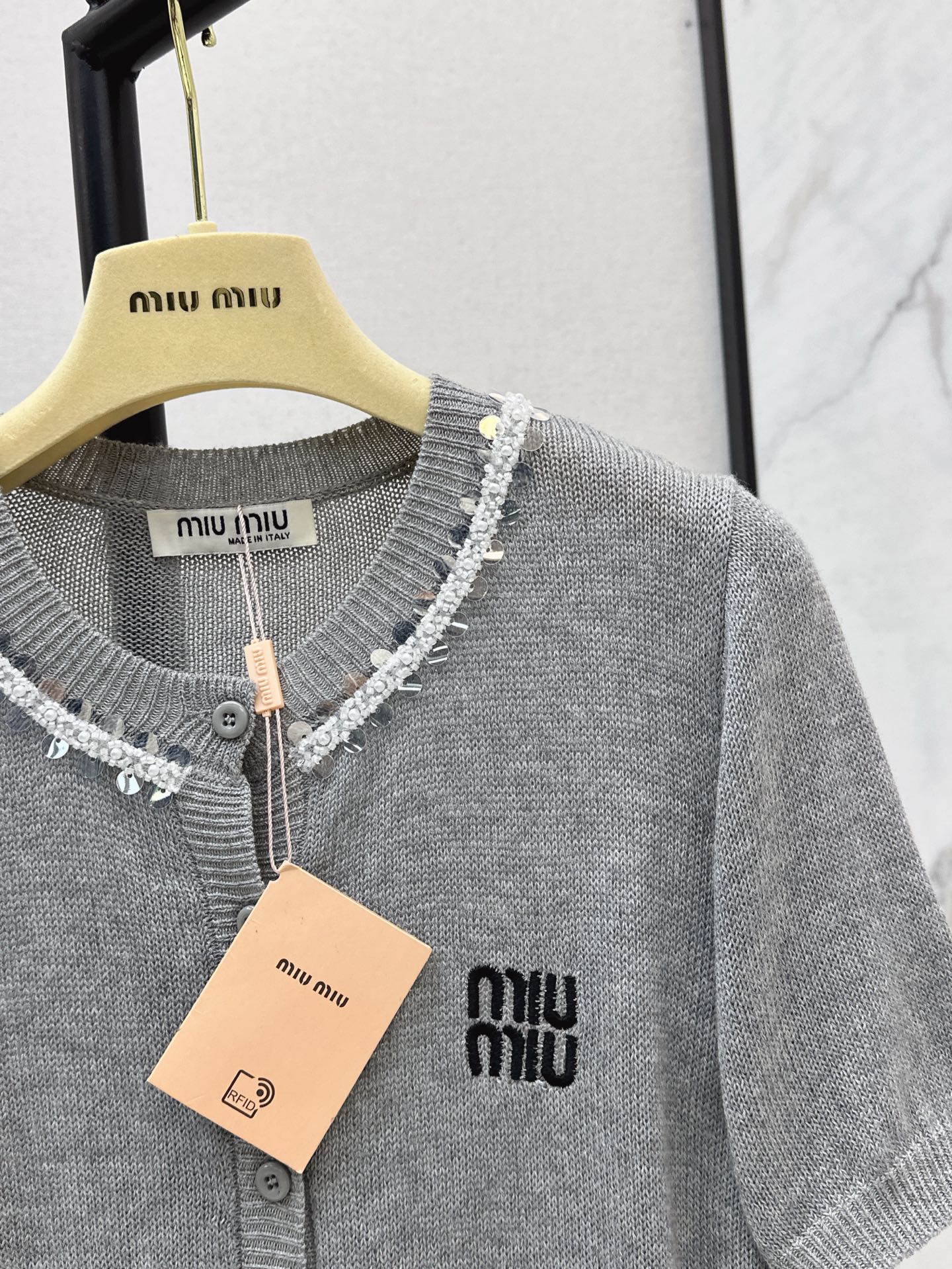 M*u 25ss cotton Knitted cardigan