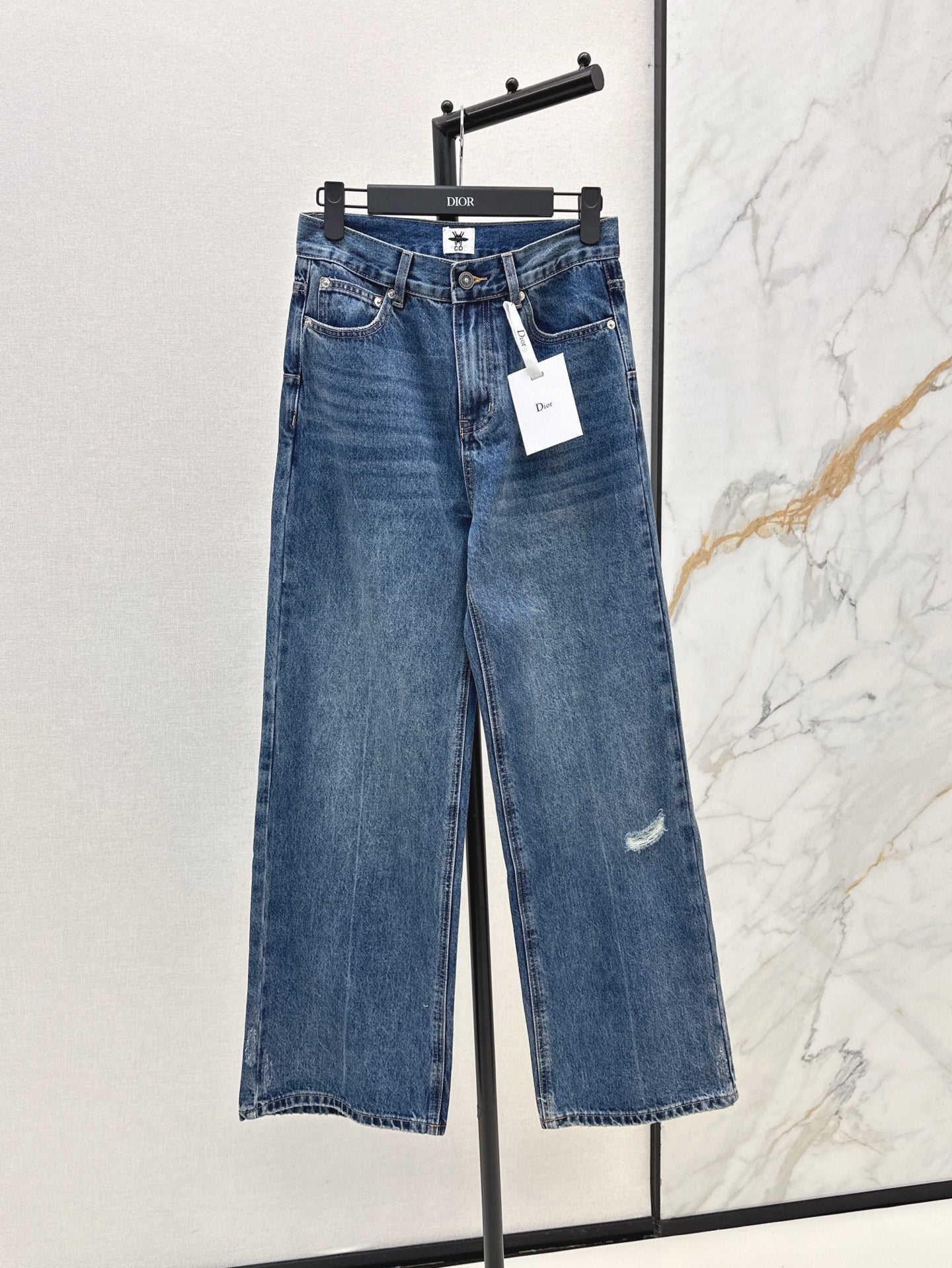 D*r 25ss Washed ripped denim pants