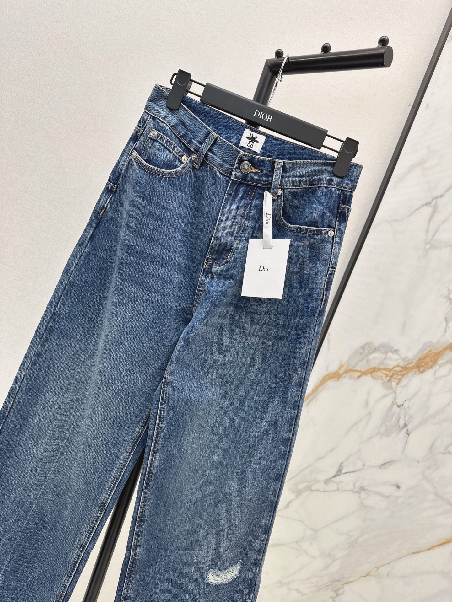 D*r 25ss Washed ripped denim pants