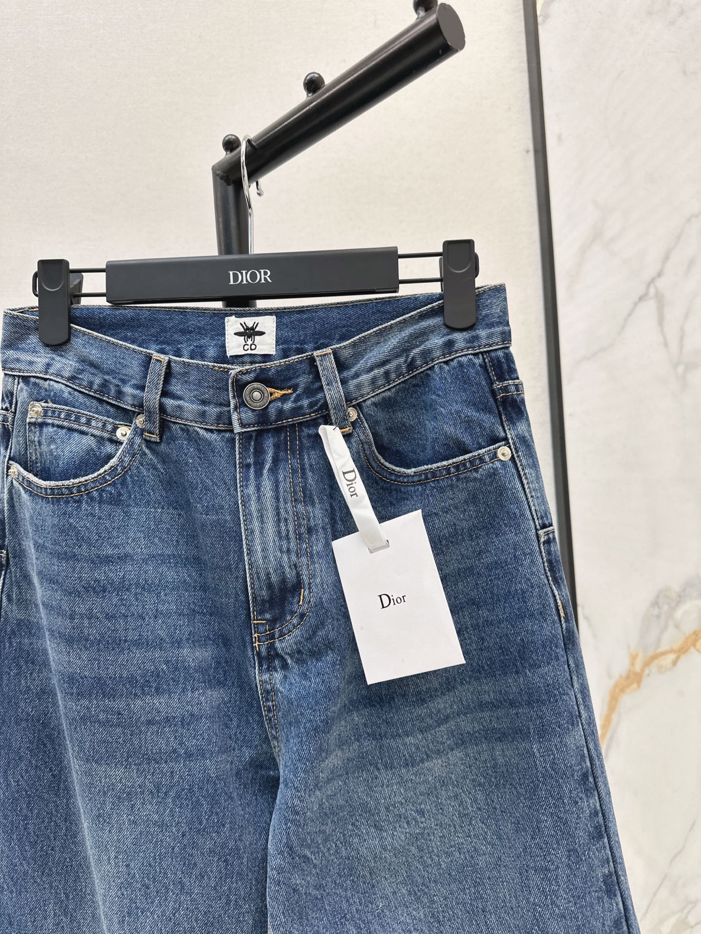 D*r 25ss Washed ripped denim pants