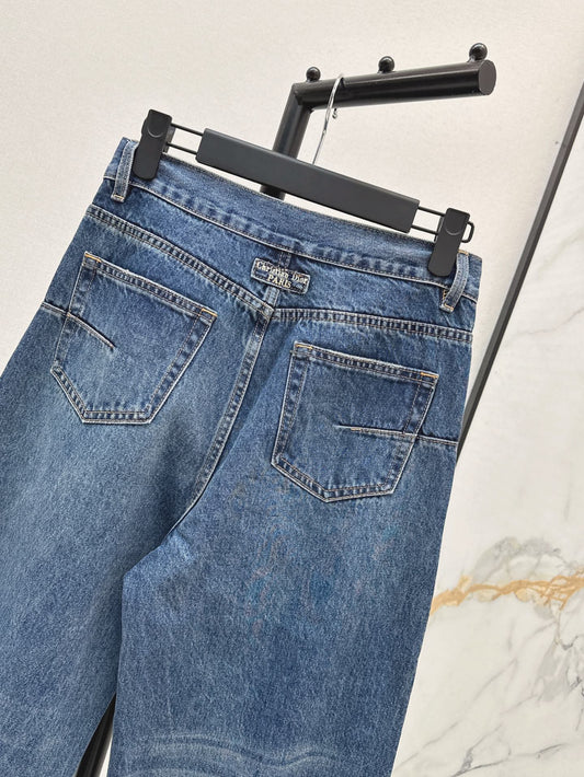 D*r 25ss Washed ripped denim pants
