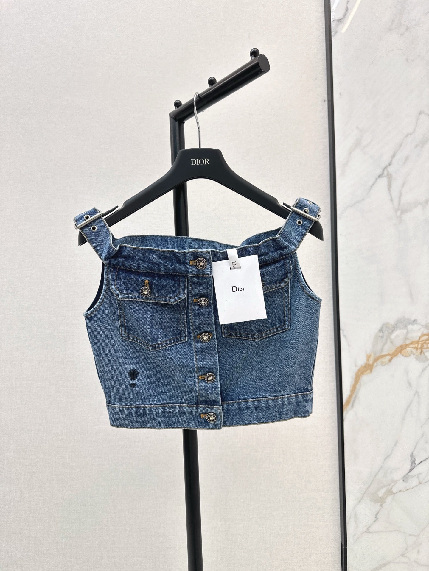 D*r 25ss Strapless denim top