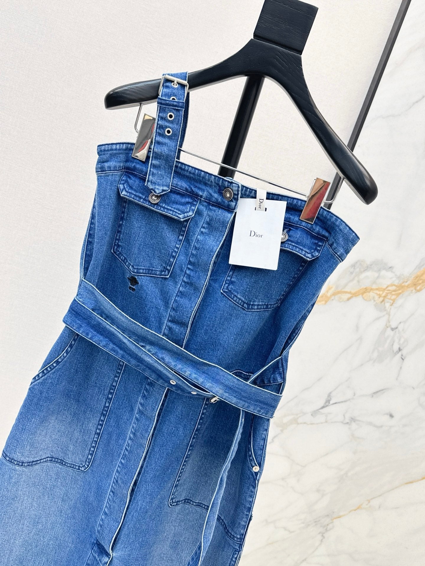 D*r 25ss Mid-Length Asymmetric Denim Dress