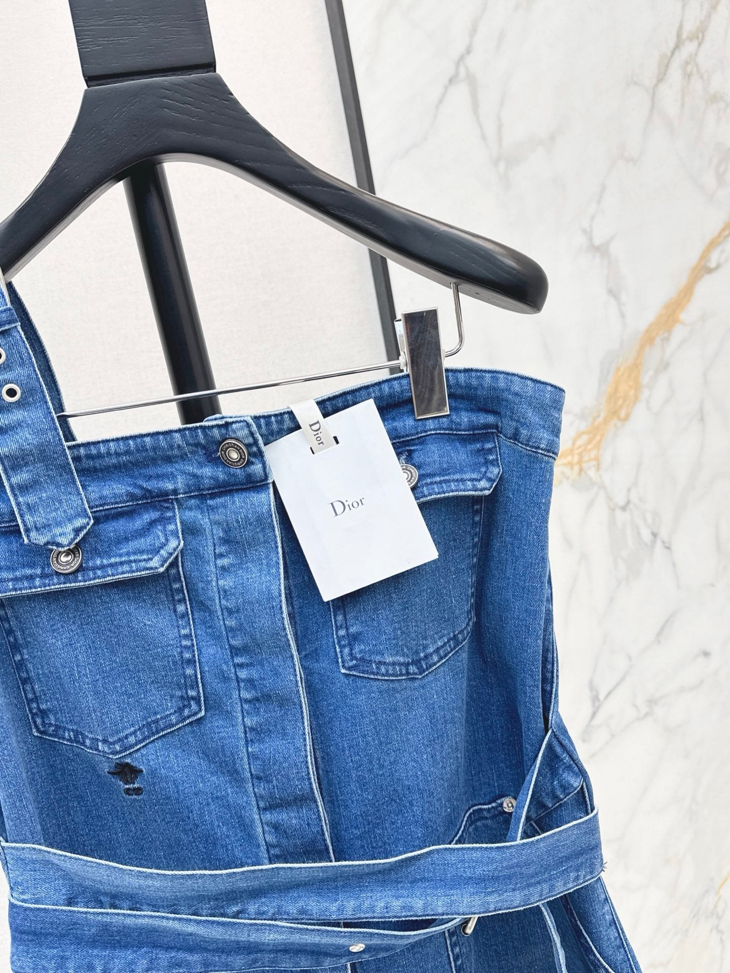 D*r 25ss Mid-Length Asymmetric Denim Dress