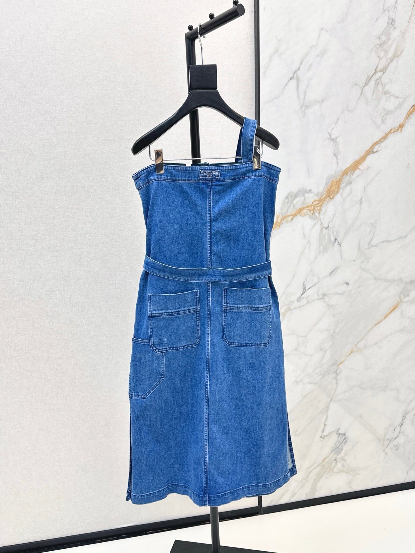 D*r 25ss Mid-Length Asymmetric Denim Dress