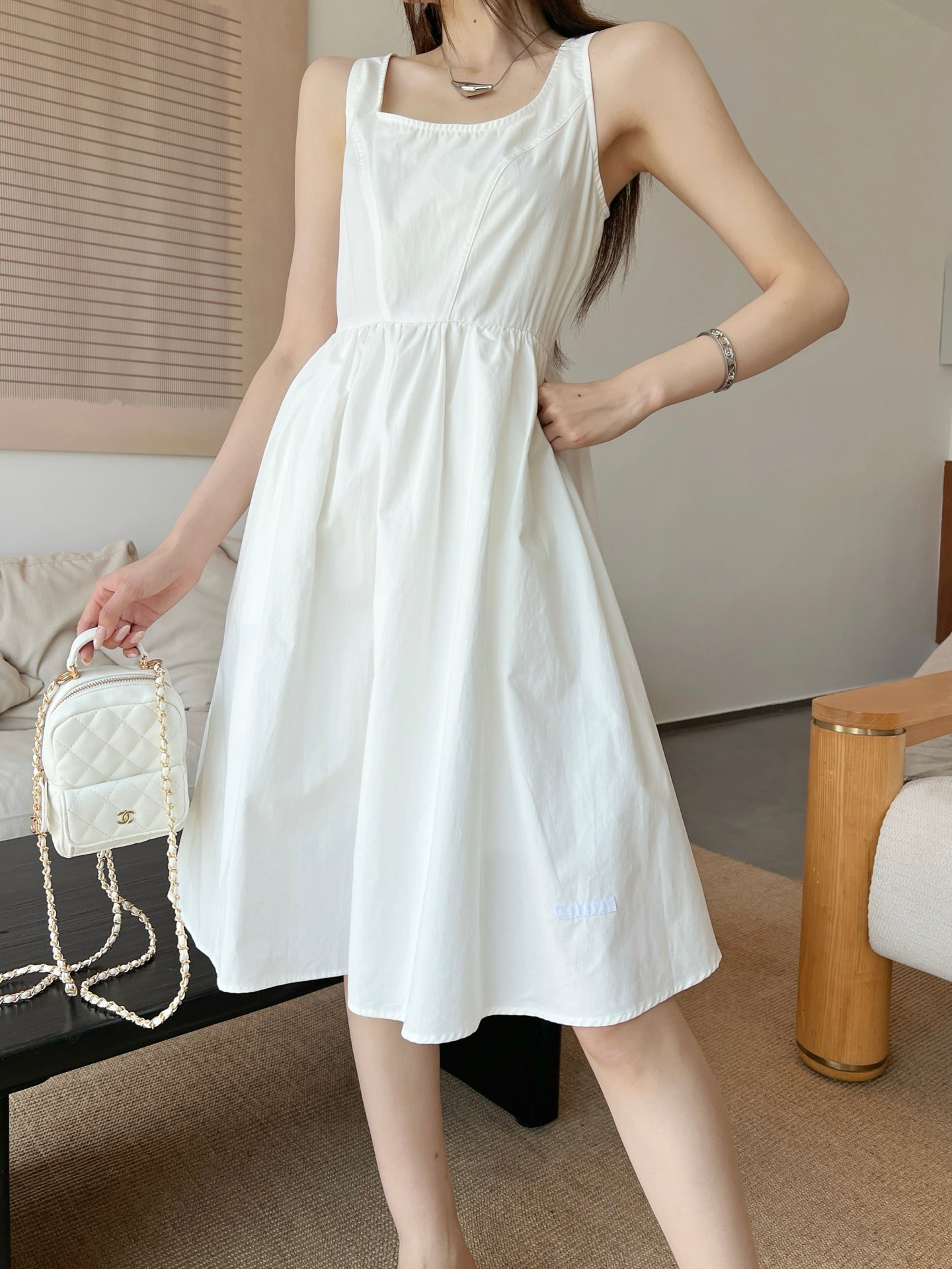Pra* 25ss Cotton canvas dress