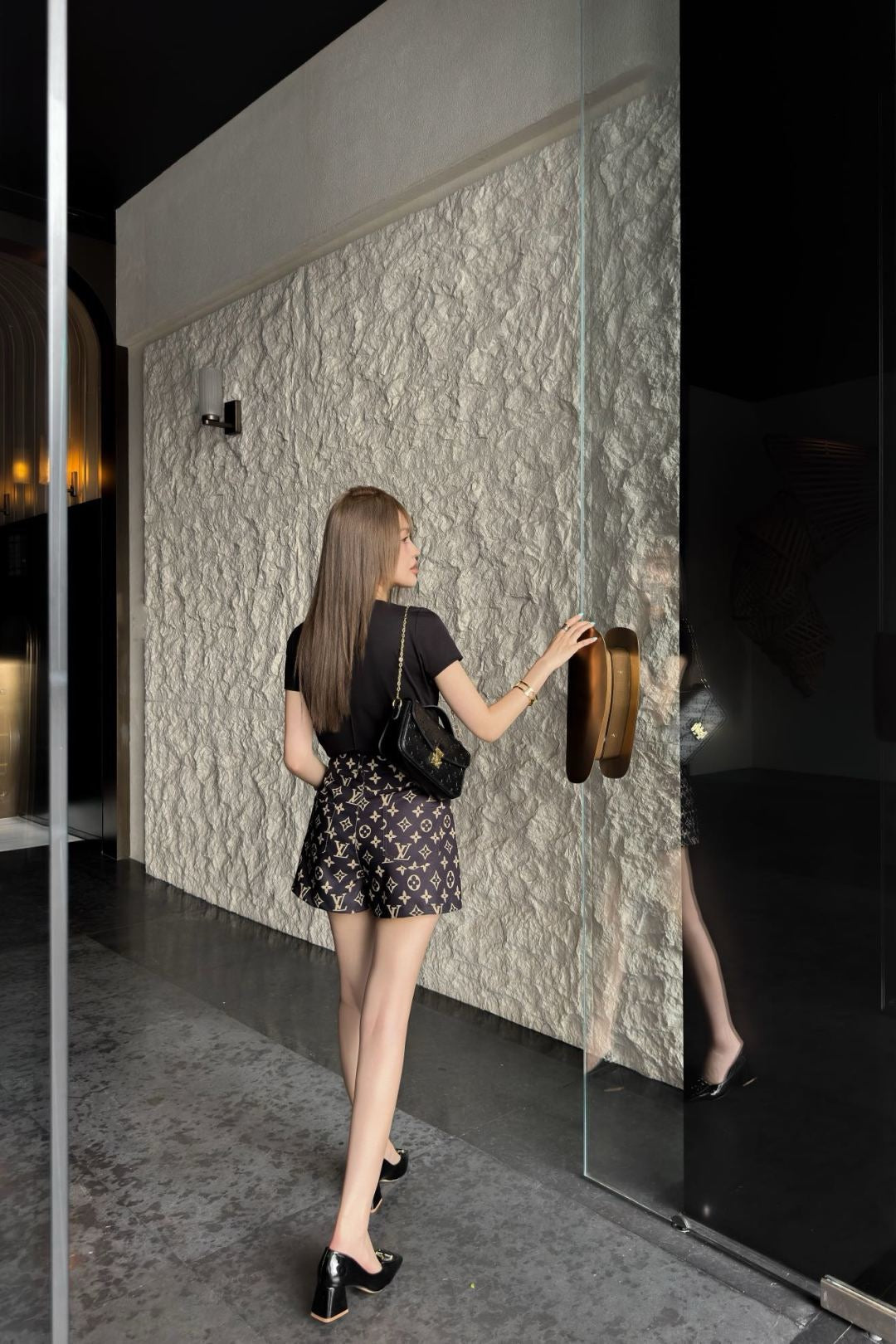 Loui* 25ss monogram printed shorts