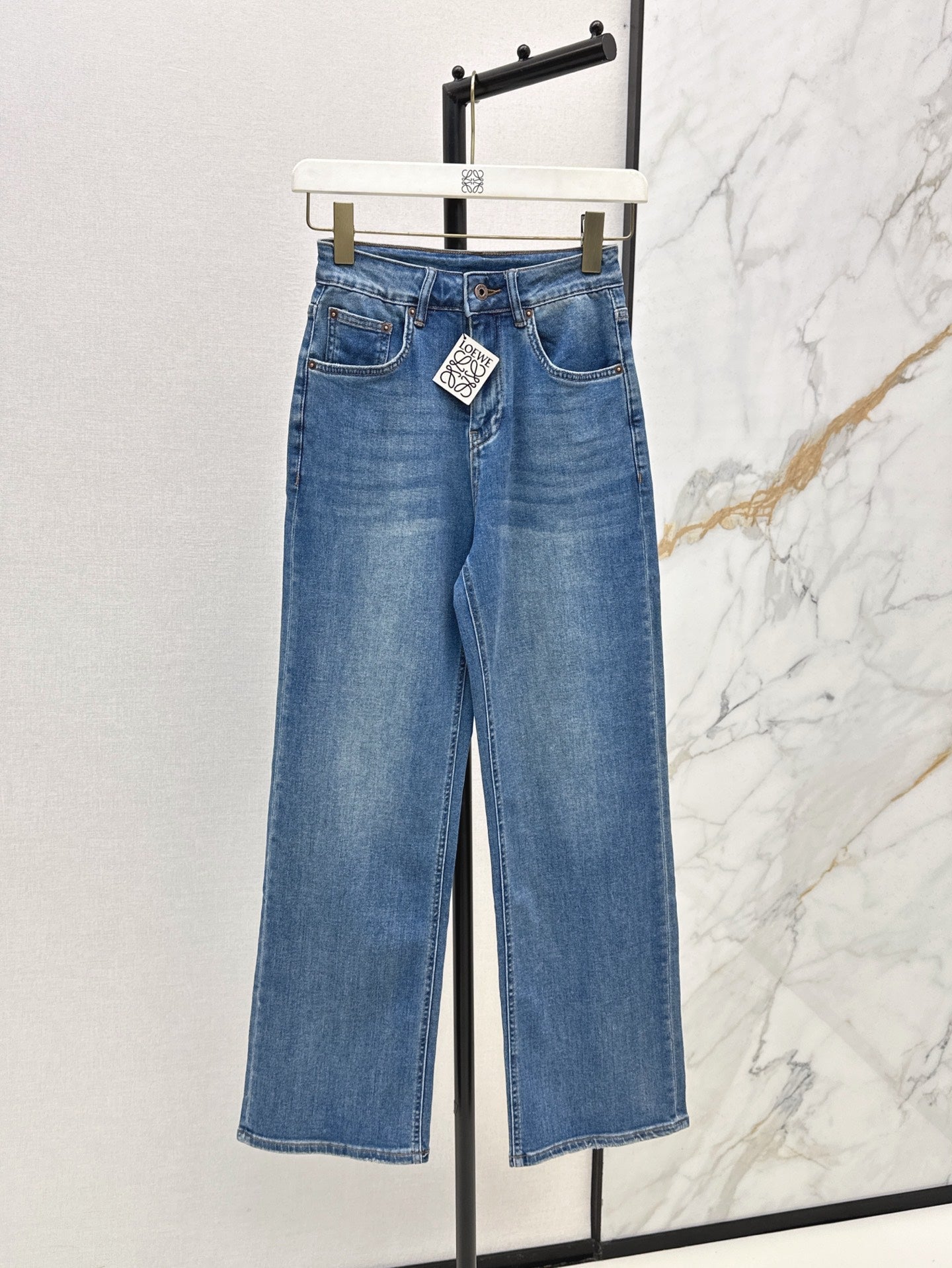 Loe* 25ss embroidered denim pants