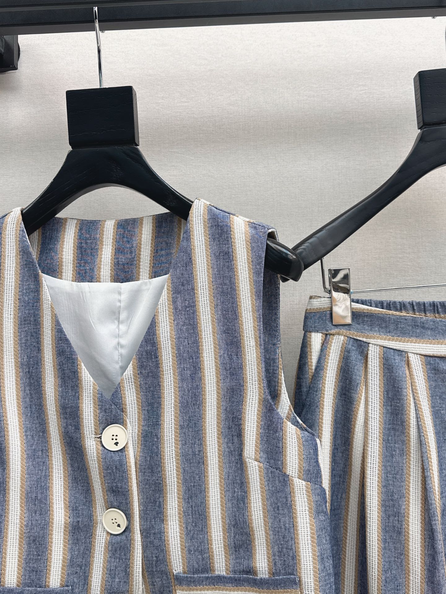 Lor*P striped vest + pants set