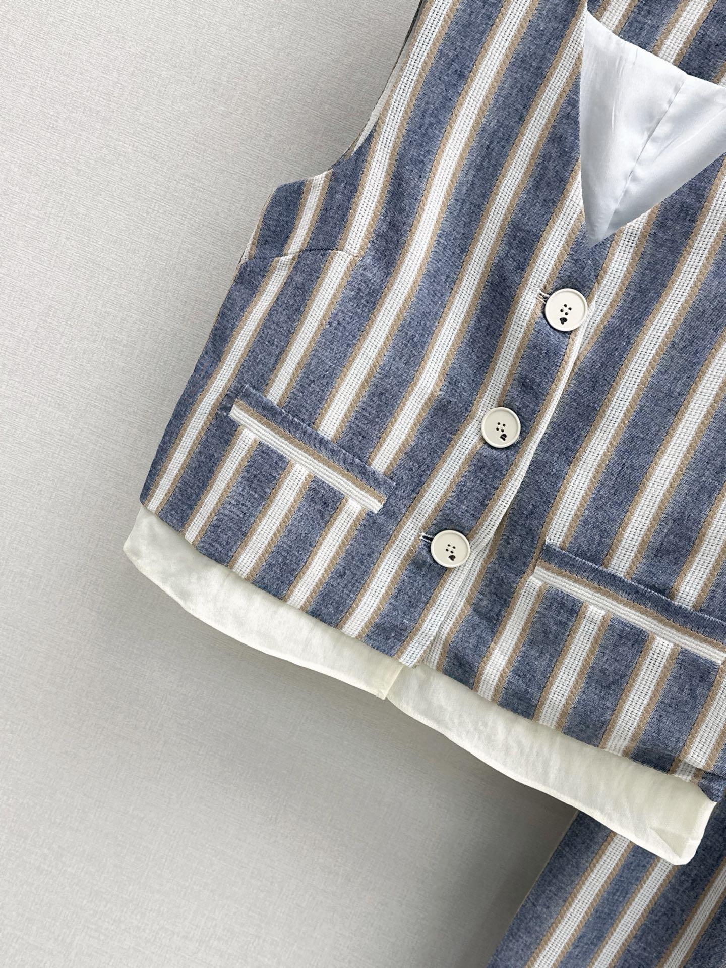 Lor*P striped vest + pants set