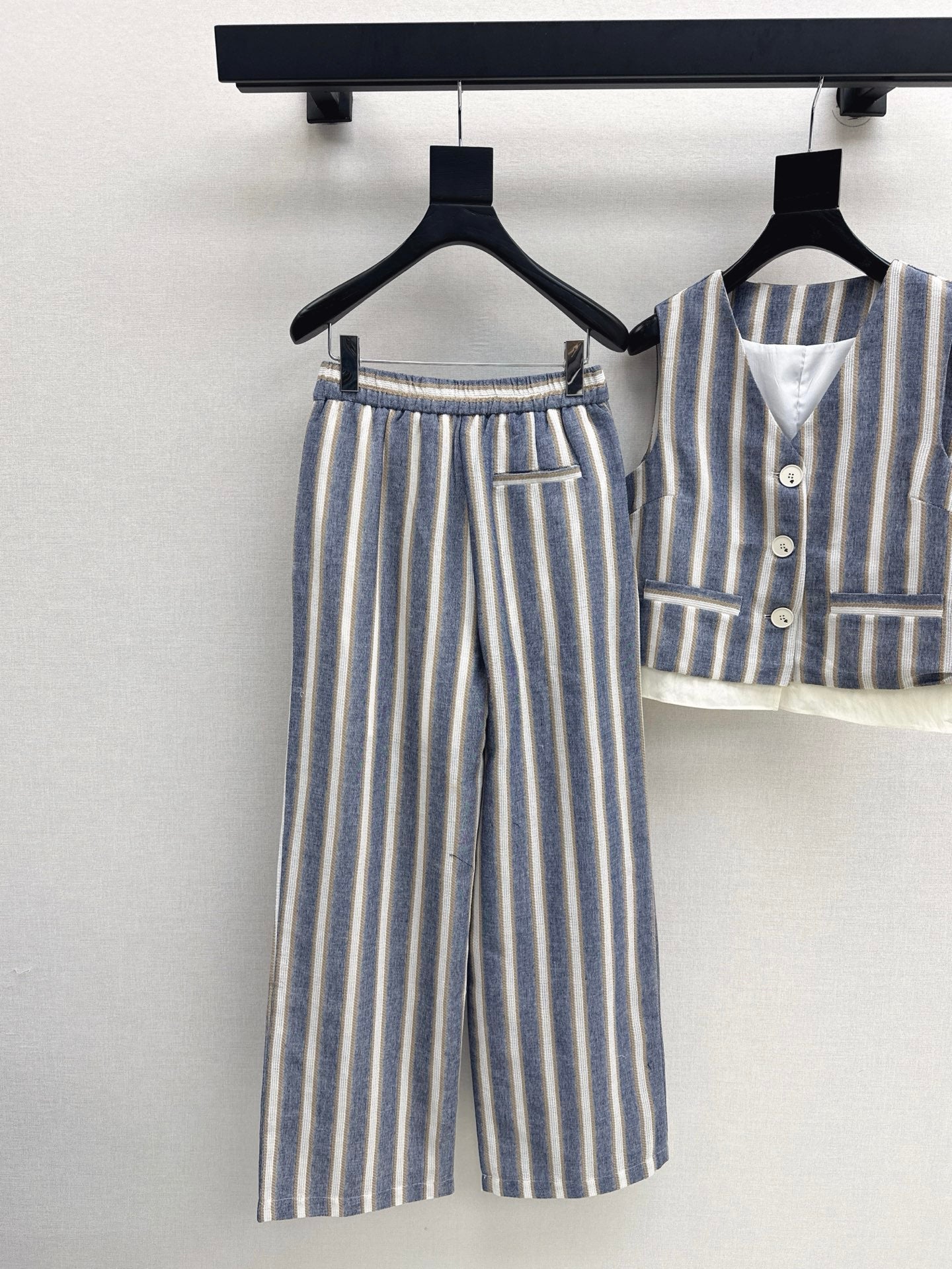 Lor*P striped vest + pants set