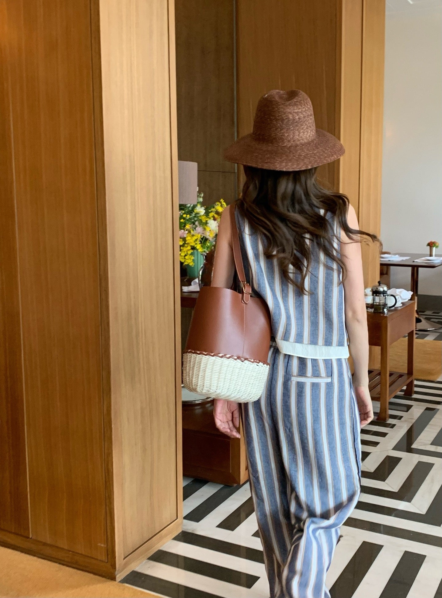 Lor*P striped vest + pants set