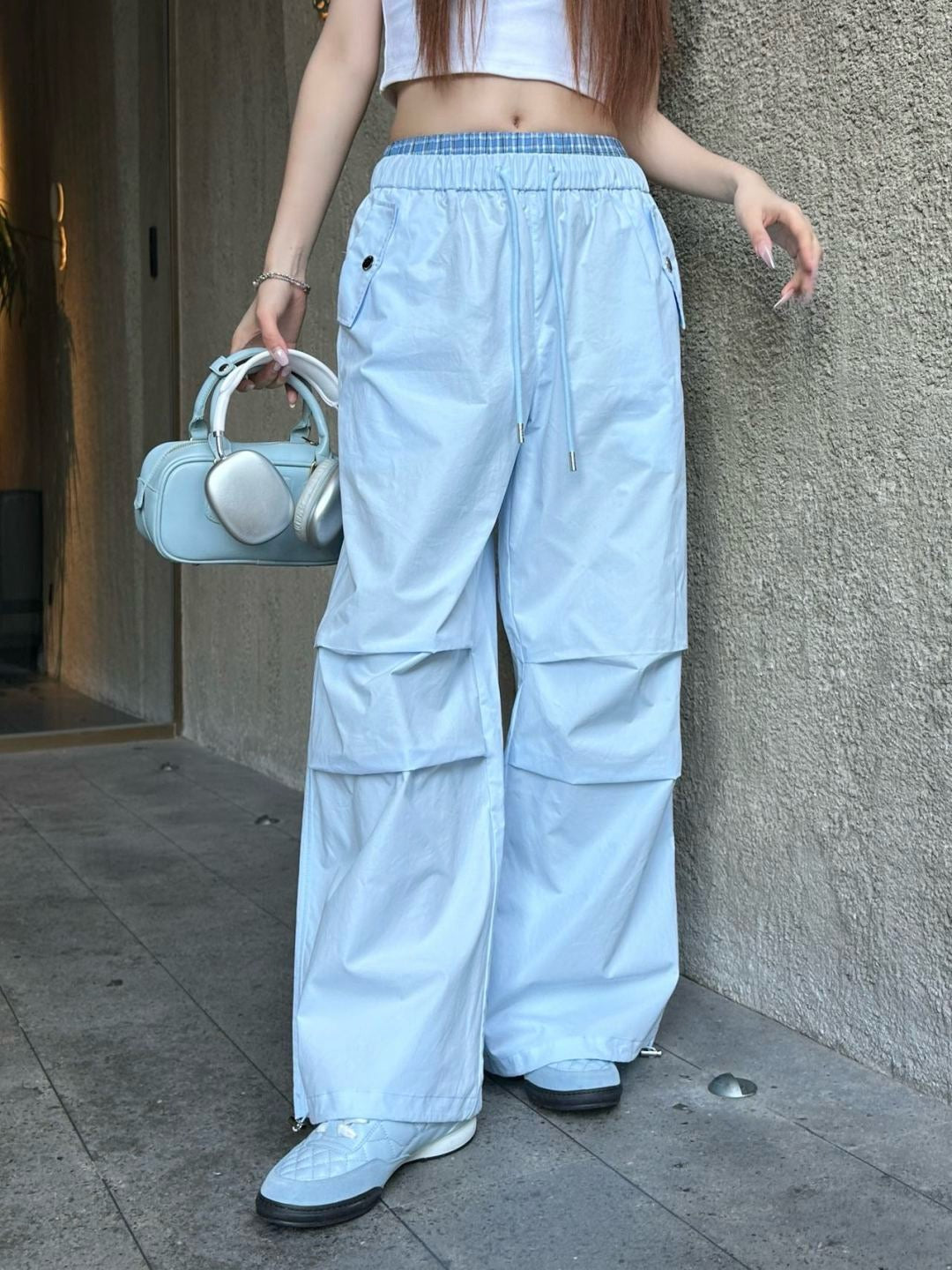 M*u 25ss cotton wide-leg  cargo pants