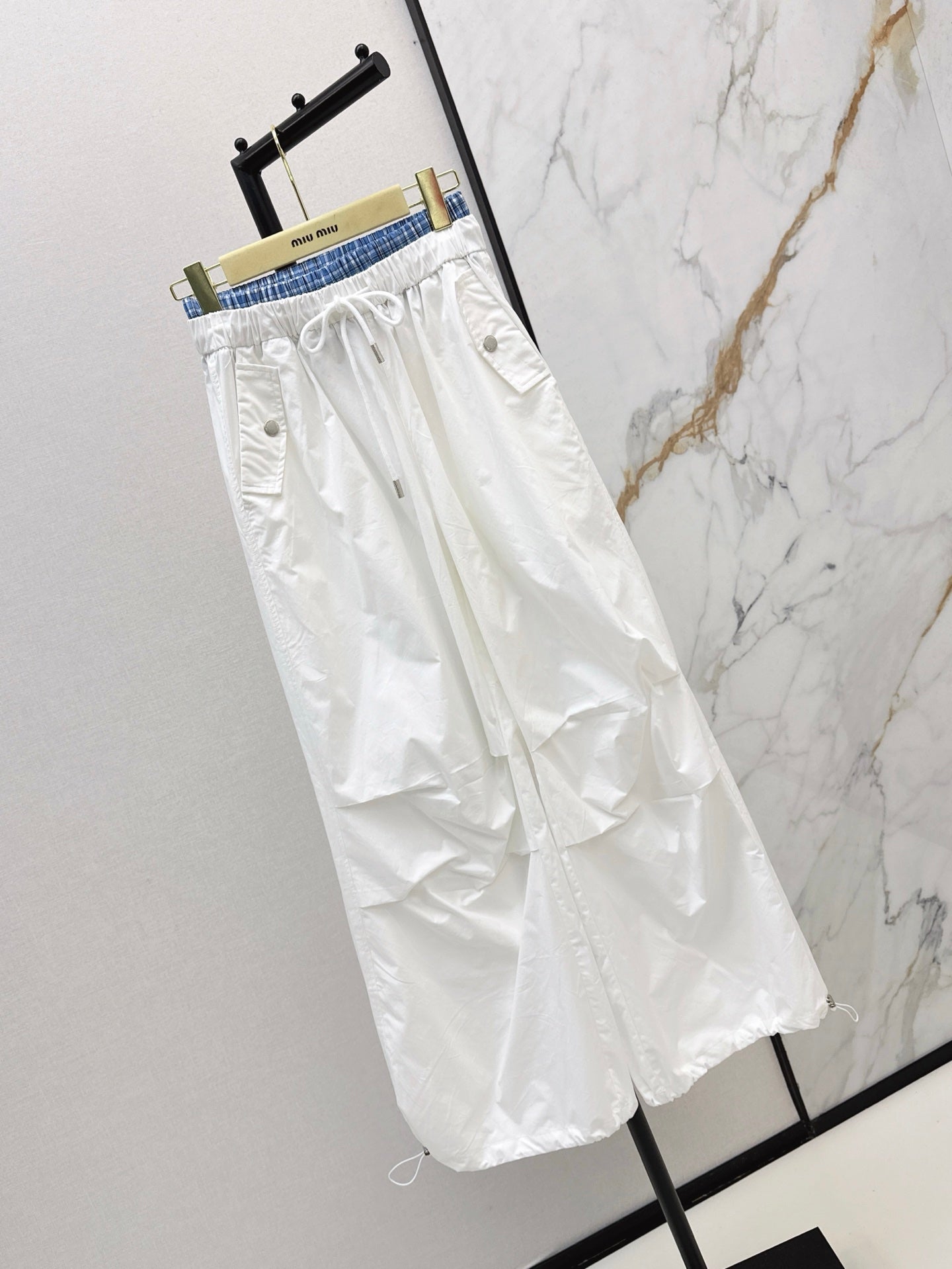 M*u 25ss cotton wide-leg  cargo pants