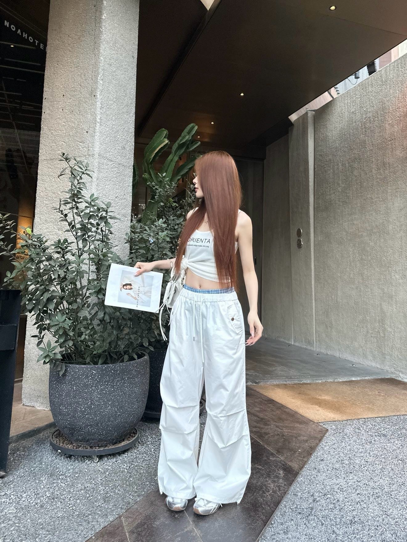 M*u 25ss cotton wide-leg  cargo pants