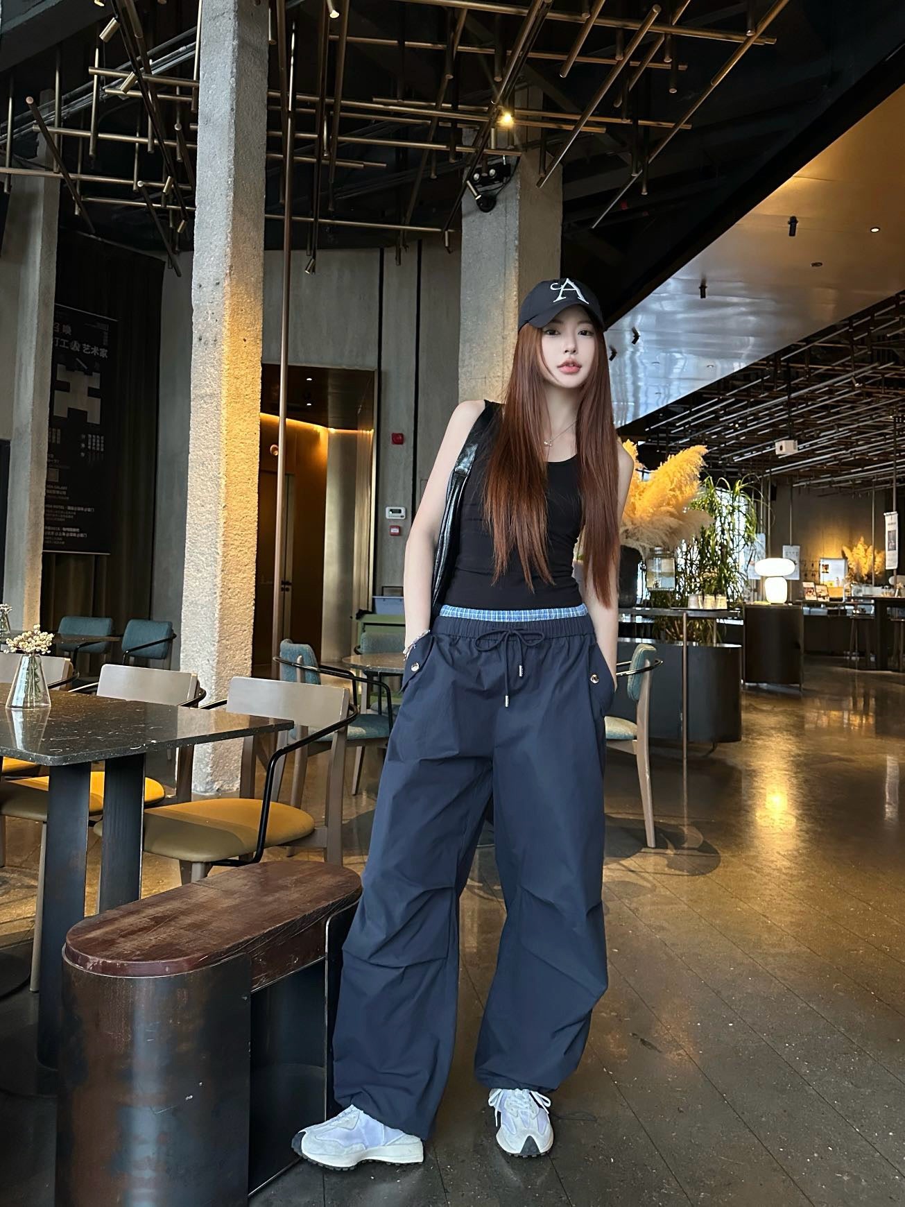 M*u 25ss cotton wide-leg  cargo pants