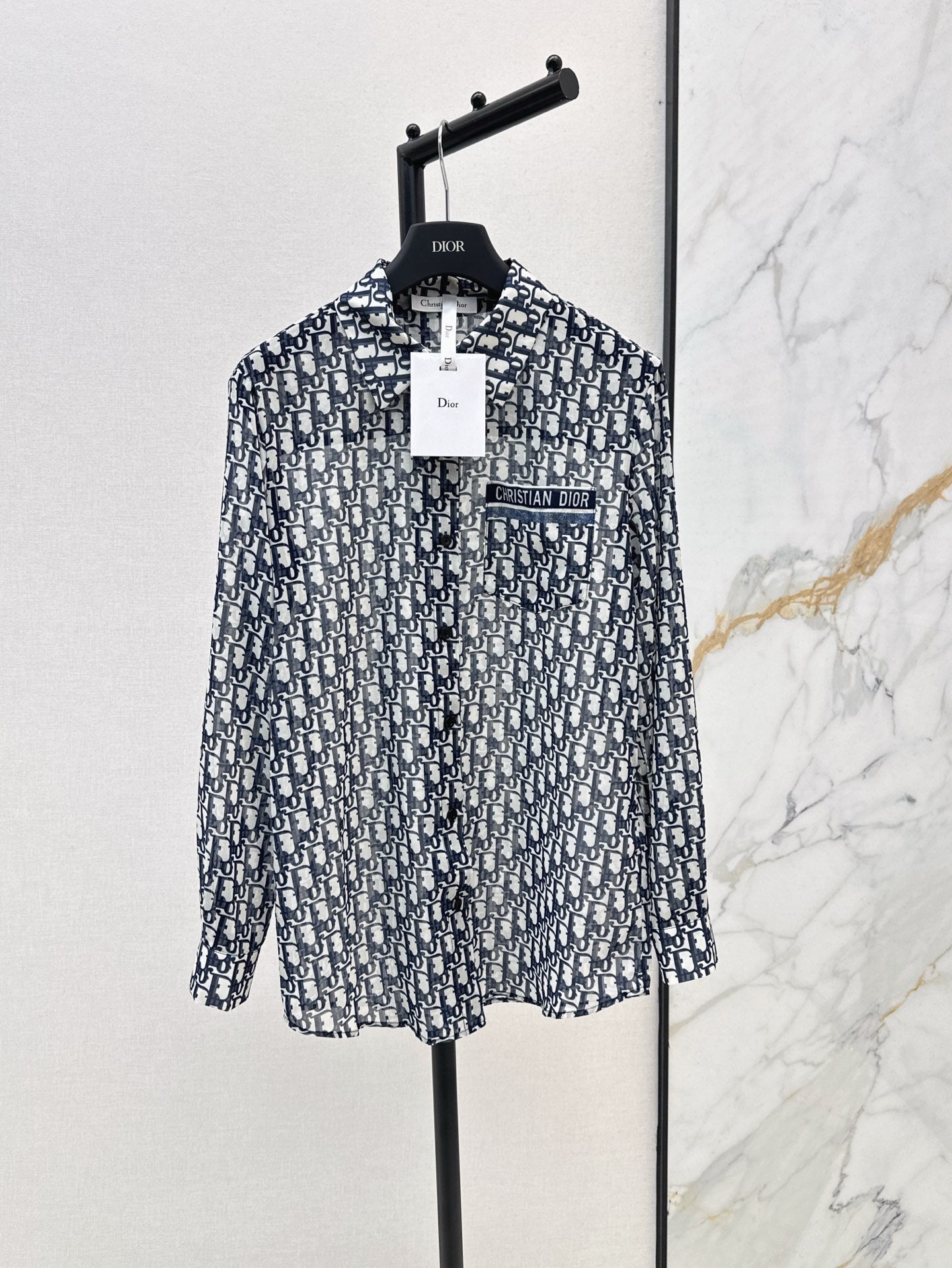 D*r 25ss Oblique printed shirt