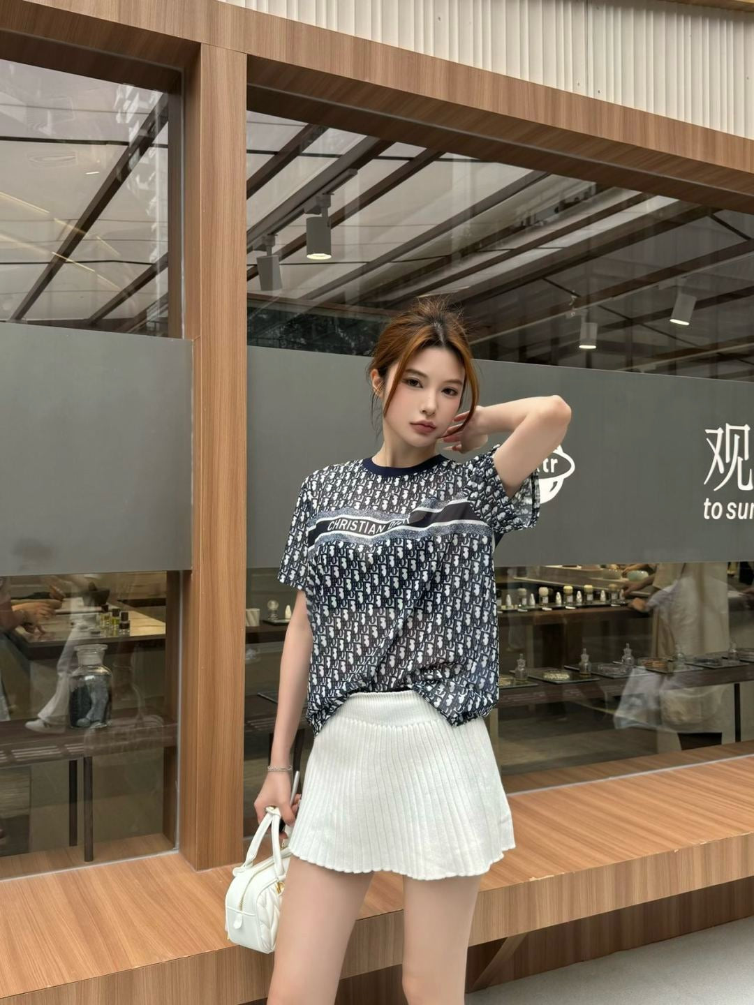 D*r 25ss Oblique printed T-shirt