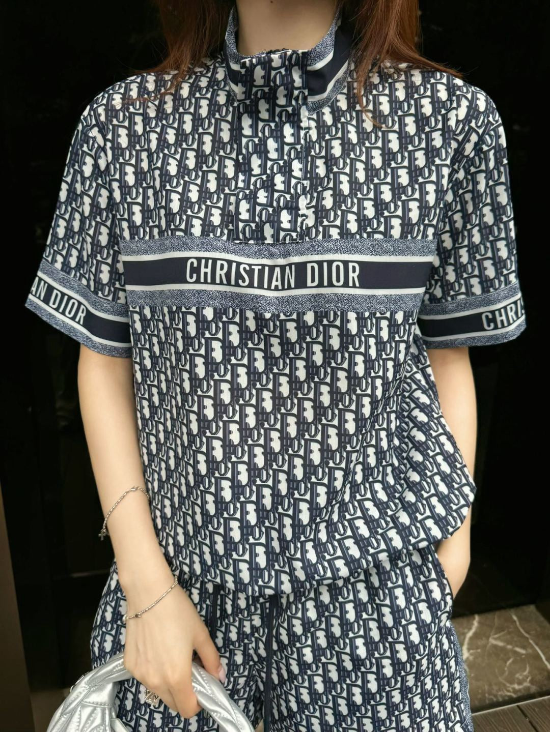 D*r 25ss Oblique printed top + waist shorts set