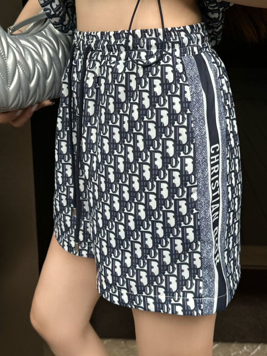 D*r 25ss Oblique printed top + waist shorts set