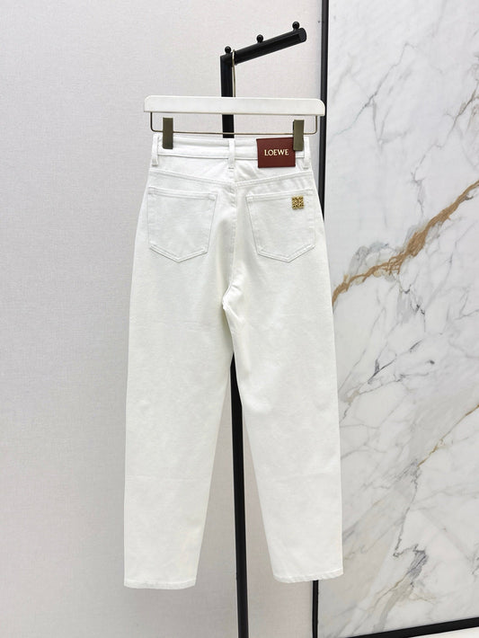 Loe* 25ss embroidered denim pants