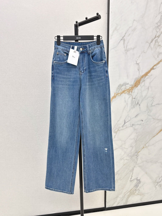 D*r 25ss bee logo embroidered denim pants