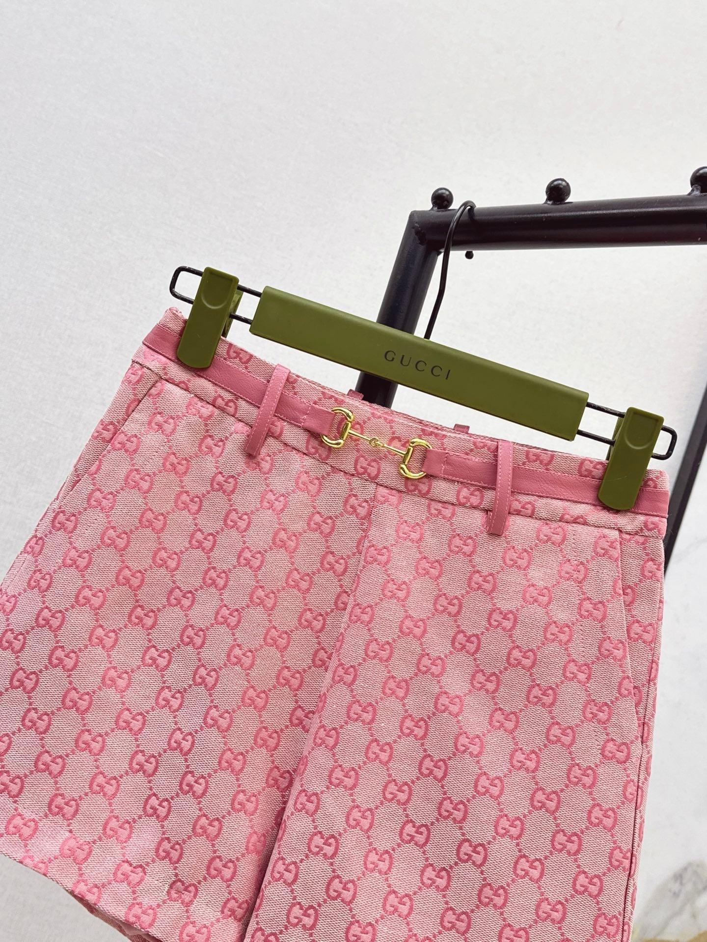 G*u 25ss GG jacquard horsebit shorts