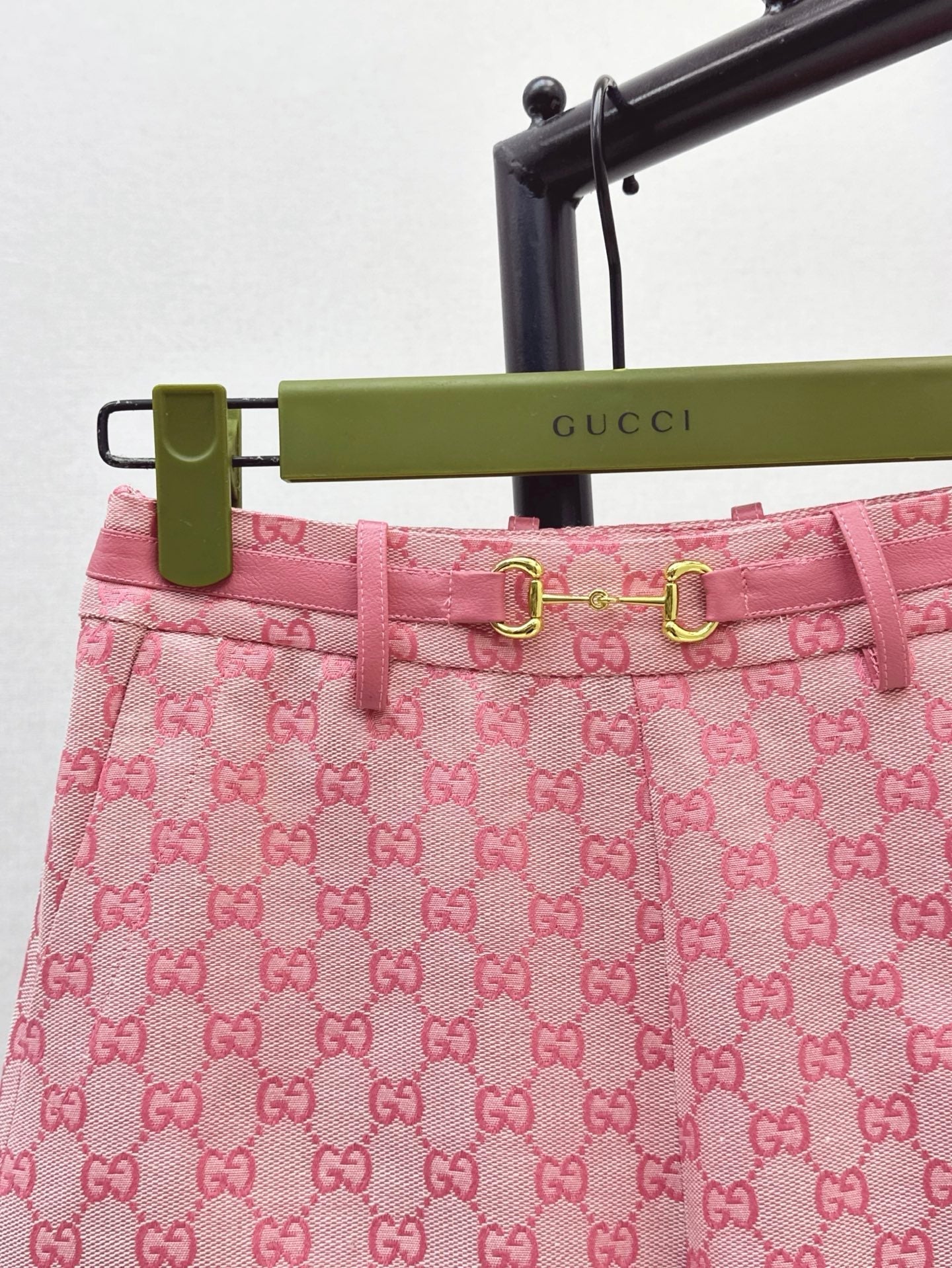 G*u 25ss GG jacquard horsebit shorts