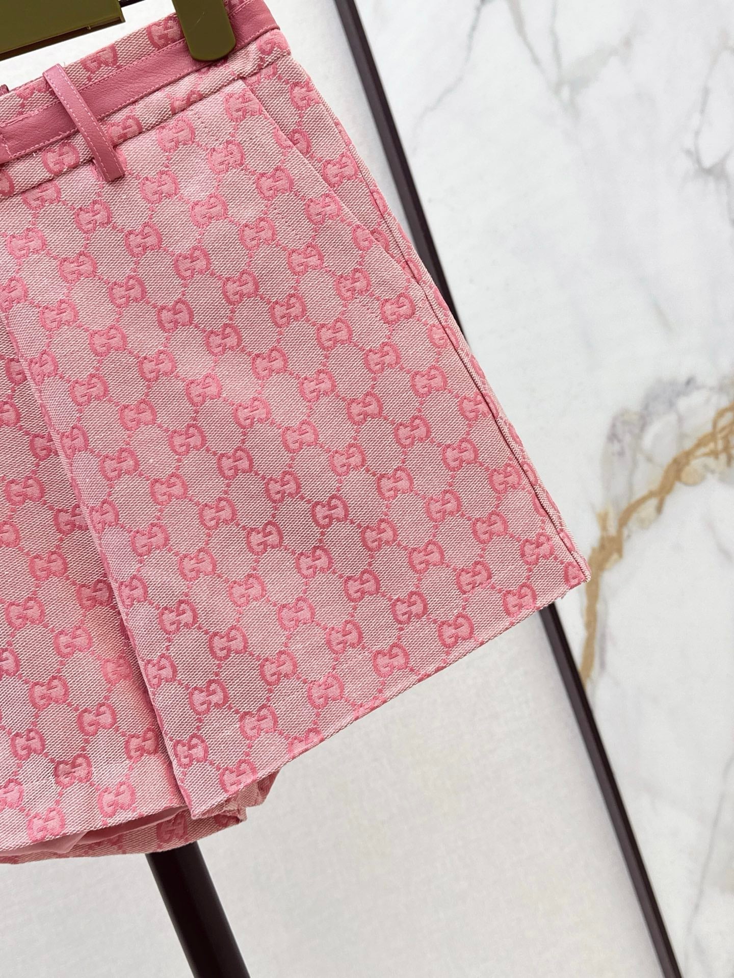 G*u 25ss GG jacquard horsebit shorts