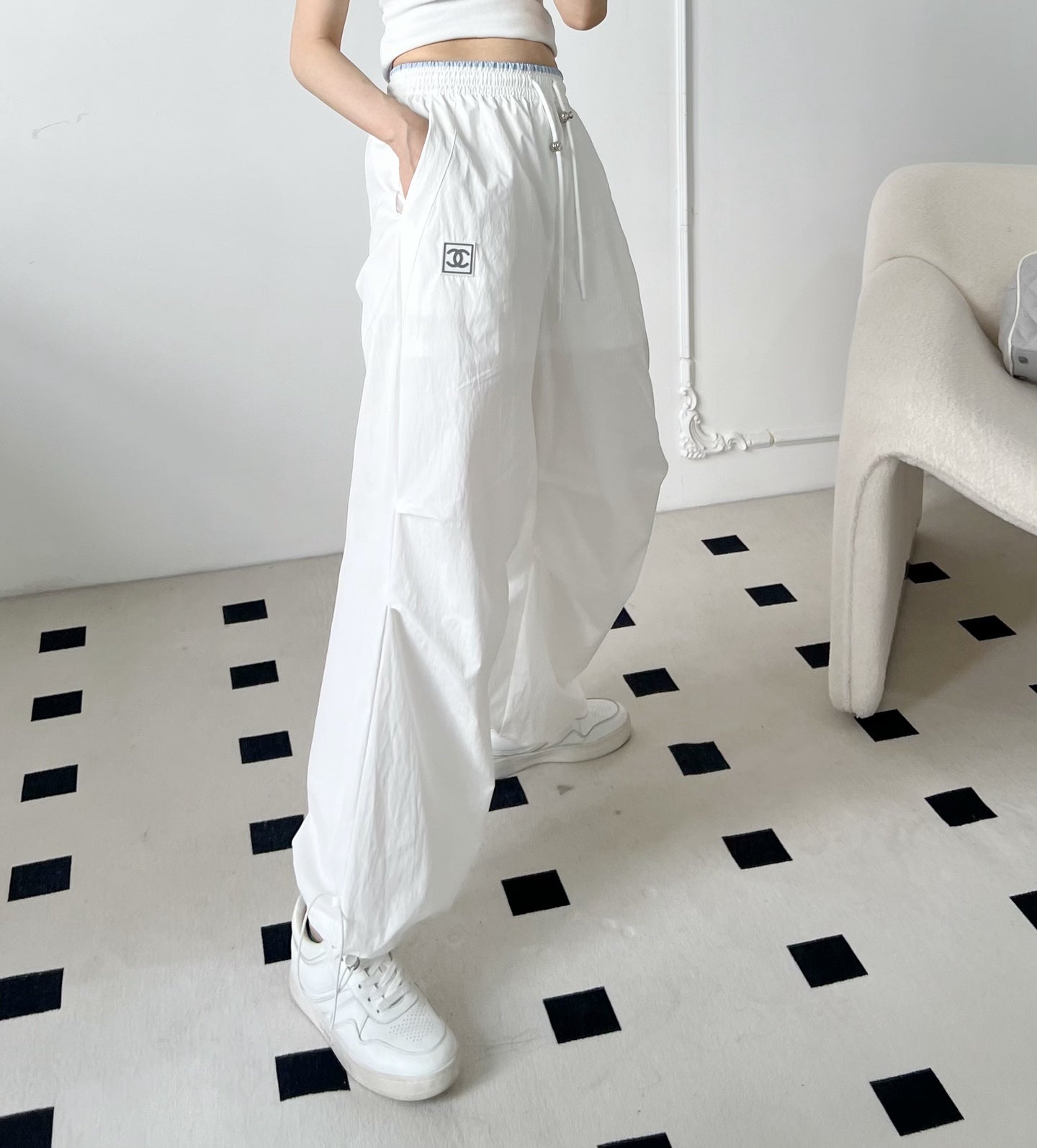 C*nel 25ss cotton wide-leg  cargo pants