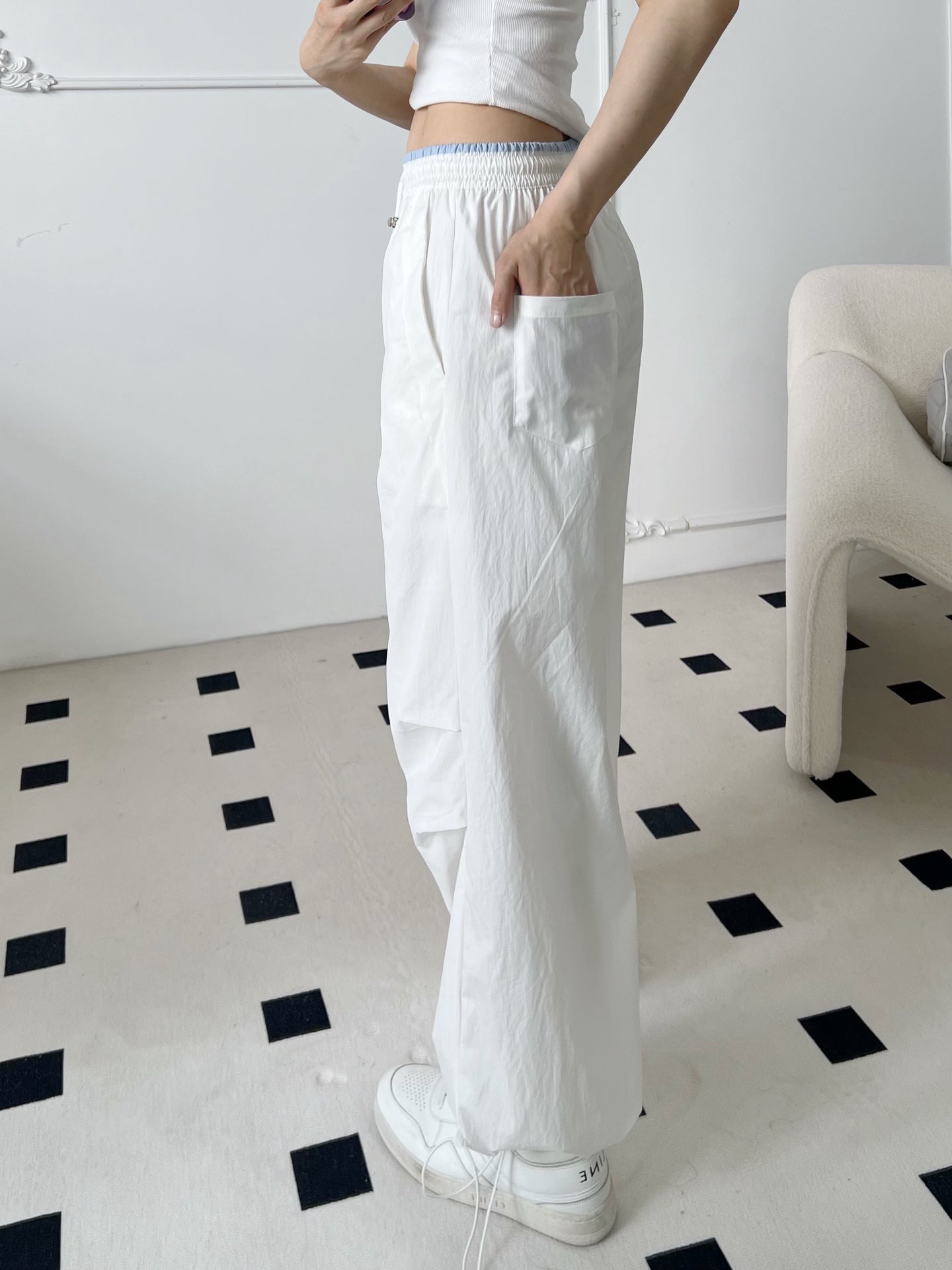 C*nel 25ss cotton wide-leg  cargo pants
